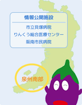 情報公開病院:市立貝塚病院、りんくう総合医療センター、阪南市民病院